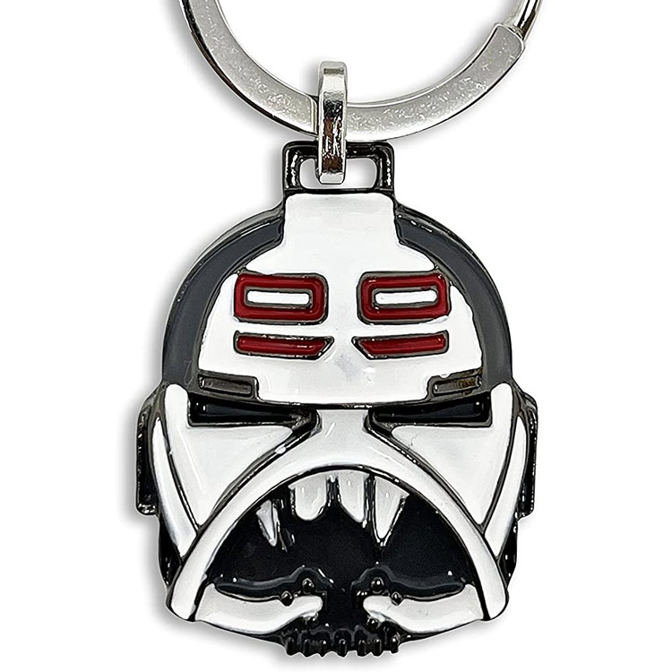 Cusotm Métal Argent Star Wars Millennium Falcon Porte-clés Bad Batch Hunter Casque Porte-clés