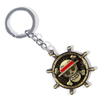 Crâne personnalisé Luffy 3D Bronze Metal Keychain Chain Key Ring Tag Fob Chain