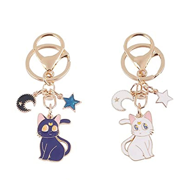 Couples mignons personnalisés cadeaux Anime métal émail breloques Couples porte-clés