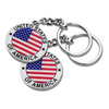  Silver Souvenir Collection New York Metal Keychain Ring Bundle Bulk