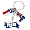 Porte-clés souvenir Texas personnalisé en métal