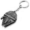 Cusotm Métal Argent Star Wars Millennium Falcon Porte-clés Bad Batch Hunter Casque Porte-clés