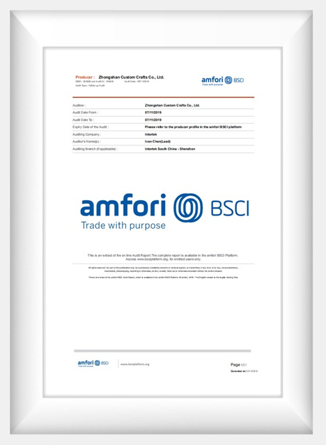 BSCI pour le fournisseur d'épinglettes en métal personnalisées