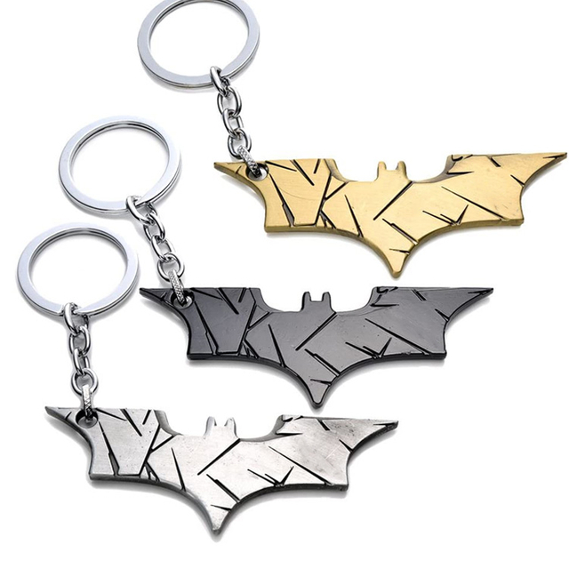 Porte-clés en alliage de zinc avec symbole de chauve-souris personnalisé Porte-clés en métal en forme de chauve-souris pour vos voitures