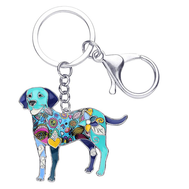 Porte-clés chien émail mignon personnalisé porte-clés animaux de compagnie chien porte-clés pour femmes