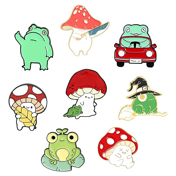 Épingles d\'émail de plante de grenouille mignonne personnalisée Badges d\'épinglette de bouton drôle