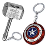 Cusotm Métal Marvel Porte-clés Captain America Shield Porte-clés en étain